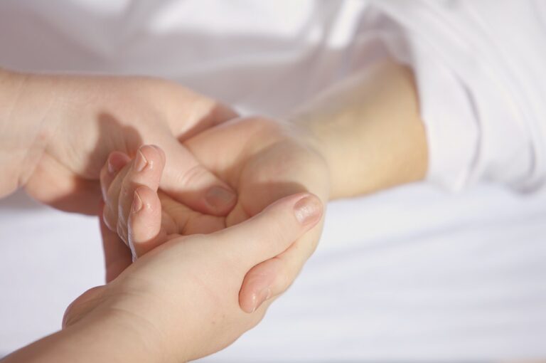 Hand reflexology or massage